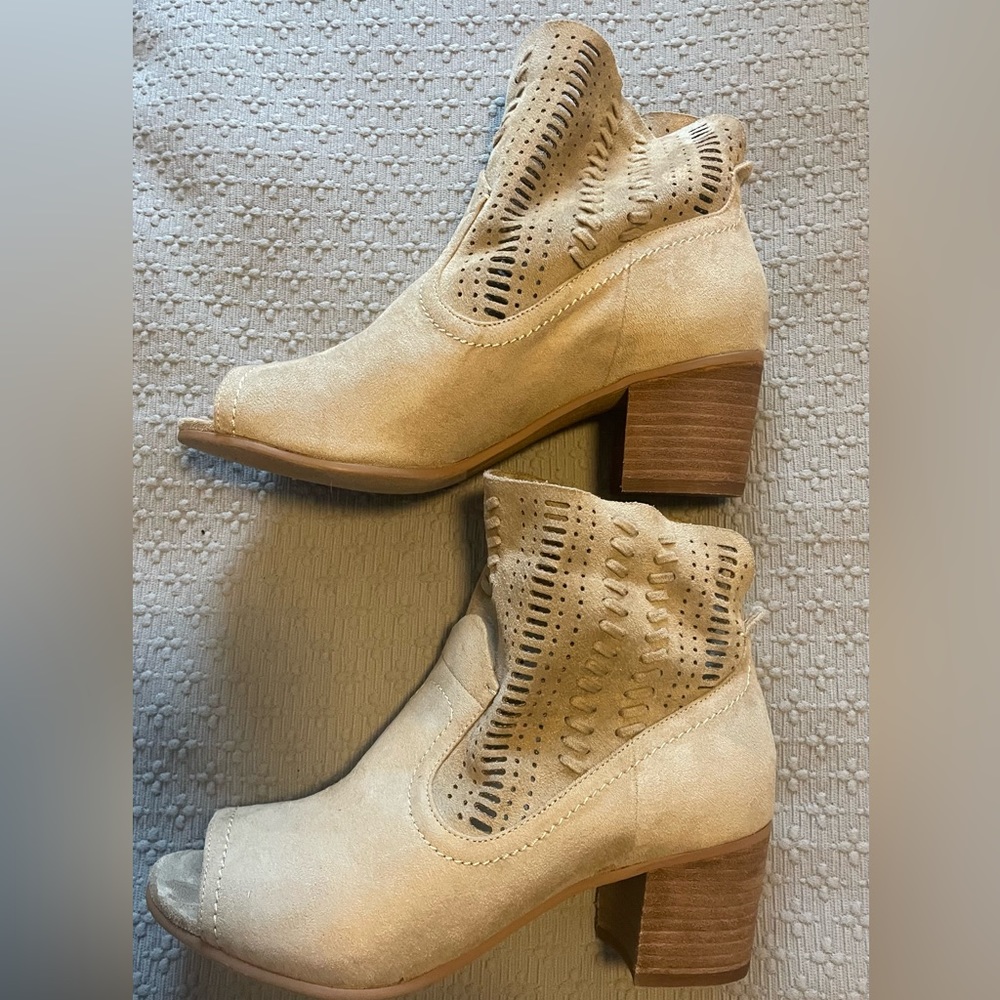 Tan Suede Booties